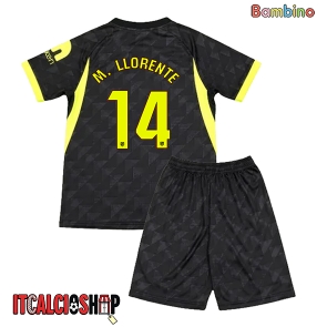 Atletico Madrid Marcos Llorente #14 Seconda Maglia Bambino 2026-27 Manica Corta (+ Pantaloni corti)
